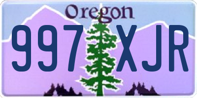 OR license plate 997XJR