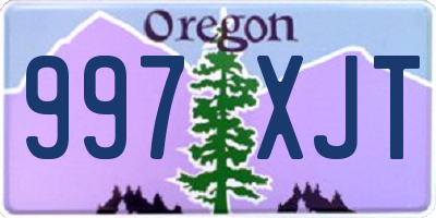 OR license plate 997XJT