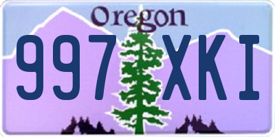 OR license plate 997XKI