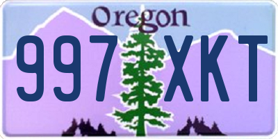 OR license plate 997XKT