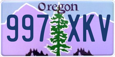 OR license plate 997XKV