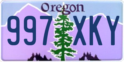 OR license plate 997XKY