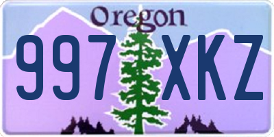 OR license plate 997XKZ