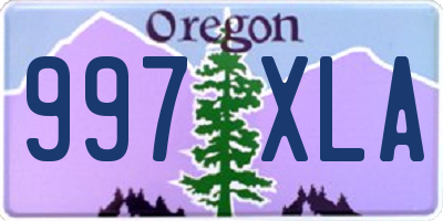 OR license plate 997XLA