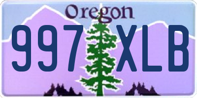 OR license plate 997XLB