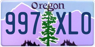OR license plate 997XLO