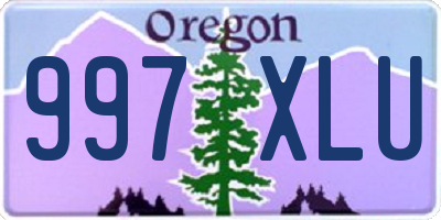 OR license plate 997XLU