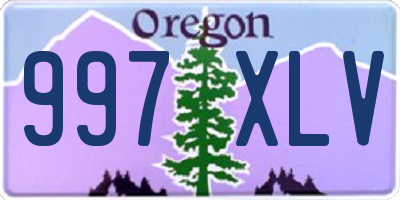 OR license plate 997XLV