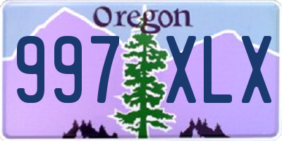 OR license plate 997XLX