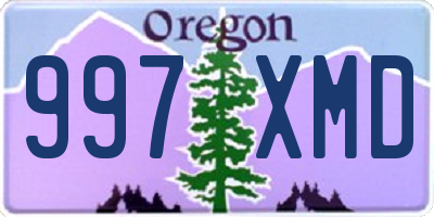 OR license plate 997XMD