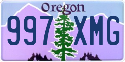 OR license plate 997XMG