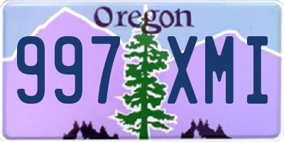 OR license plate 997XMI