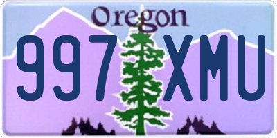 OR license plate 997XMU