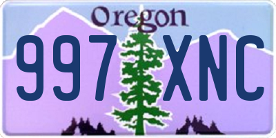 OR license plate 997XNC