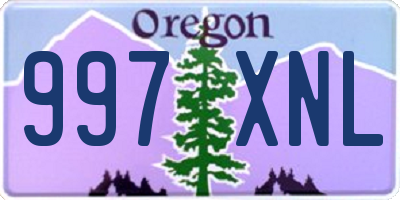 OR license plate 997XNL