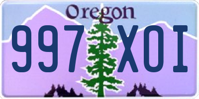OR license plate 997XOI