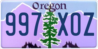 OR license plate 997XOZ