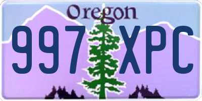 OR license plate 997XPC