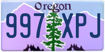 OR license plate 997XPJ