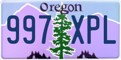OR license plate 997XPL