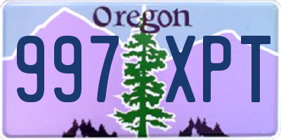 OR license plate 997XPT