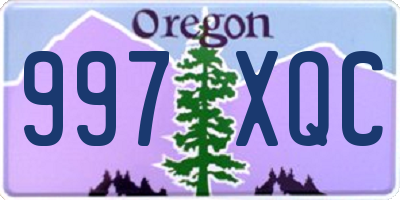OR license plate 997XQC