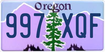 OR license plate 997XQF