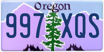 OR license plate 997XQS