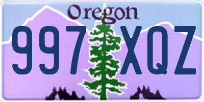 OR license plate 997XQZ