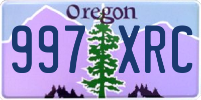 OR license plate 997XRC