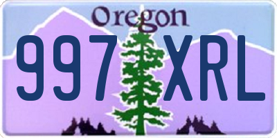 OR license plate 997XRL