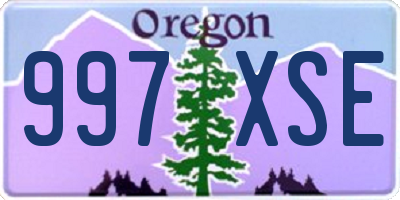 OR license plate 997XSE