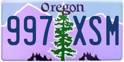 OR license plate 997XSM