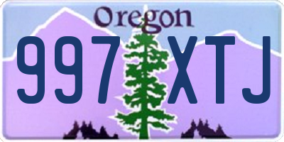 OR license plate 997XTJ