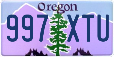 OR license plate 997XTU
