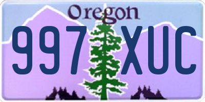 OR license plate 997XUC