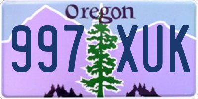 OR license plate 997XUK