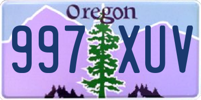 OR license plate 997XUV