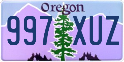 OR license plate 997XUZ