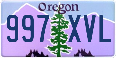 OR license plate 997XVL