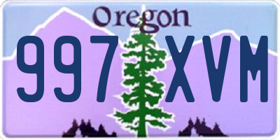 OR license plate 997XVM