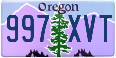 OR license plate 997XVT