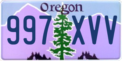 OR license plate 997XVV