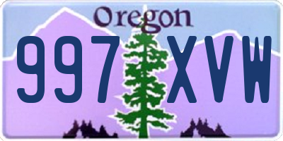 OR license plate 997XVW