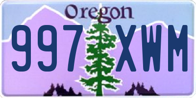 OR license plate 997XWM