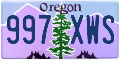 OR license plate 997XWS