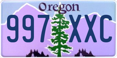 OR license plate 997XXC