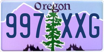 OR license plate 997XXG