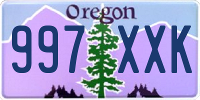 OR license plate 997XXK