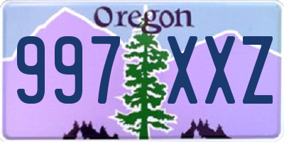 OR license plate 997XXZ
